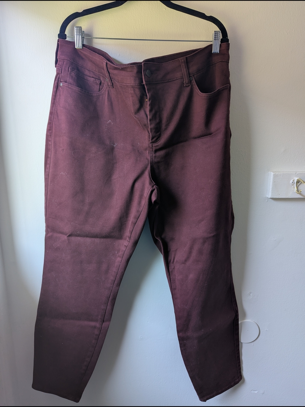 NYDJ Burgundy Ami Skinny Legging Jeans Size 14W